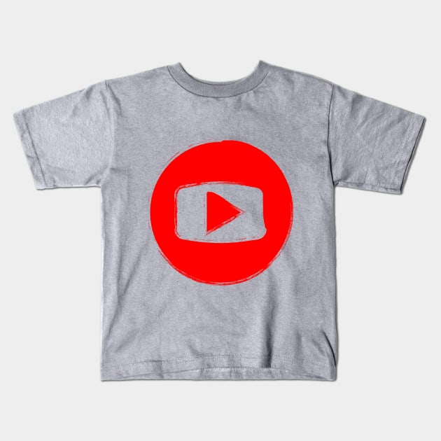 youtube logo Kids T-Shirt by M_Mary